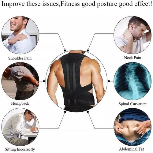 Adjustable Posture Corrector Belt for Men & Women | Back Support Shoulder Brace & Spine Alignment Support