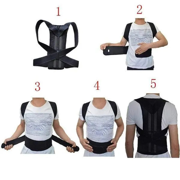 Adjustable Posture Corrector Belt for Men & Women | Back Support Shoulder Brace & Spine Alignment Support