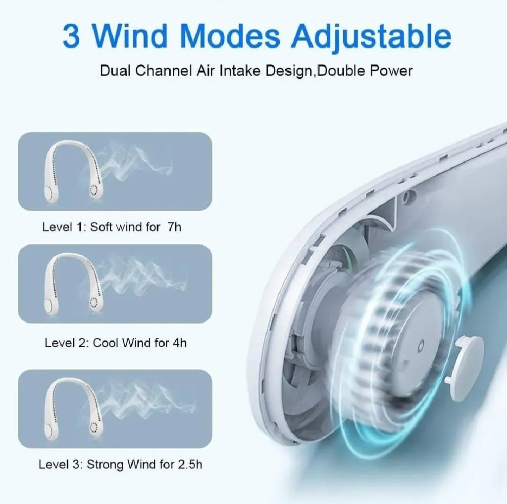 Portable Rechargable Neck Fan