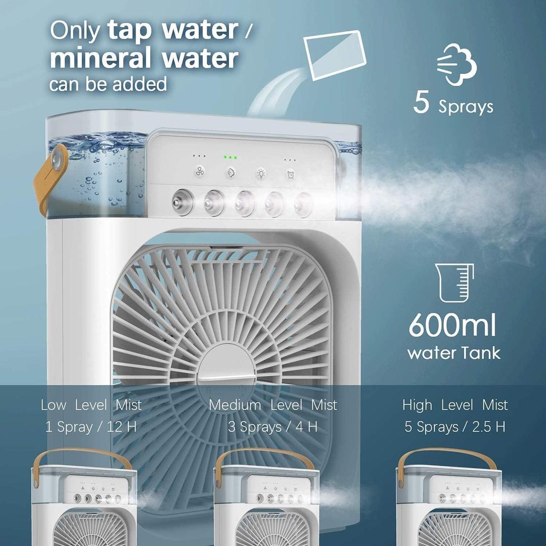 ❄️Portable Mini Air Conditioner – Personal USB Air Cooler | Compact Desktop Air Cooling Fan for Home, Office & Travel