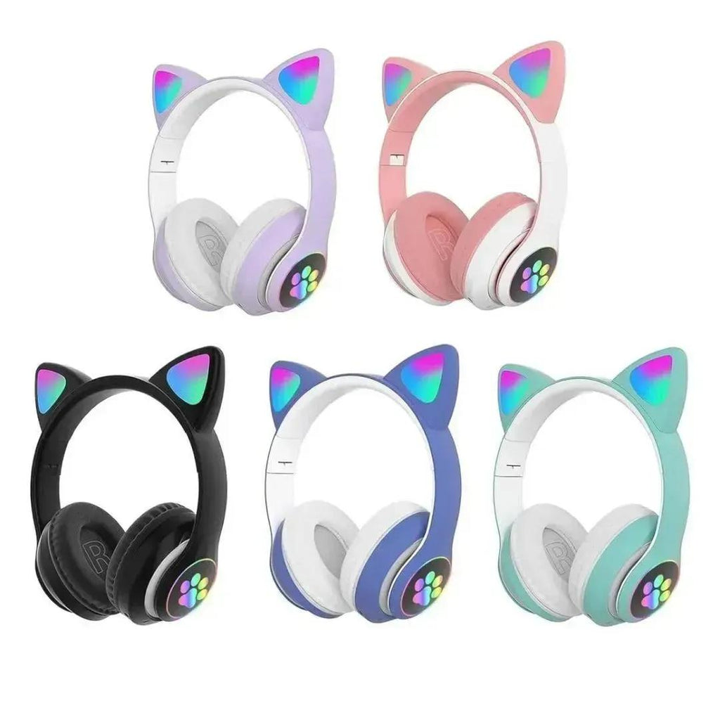 🎧 Wireless Bluetooth Cat Ear Led Headphones – Deep Bass Stereo Sound | Comfortable Over-Ear Headset for Music, Gaming & Calls