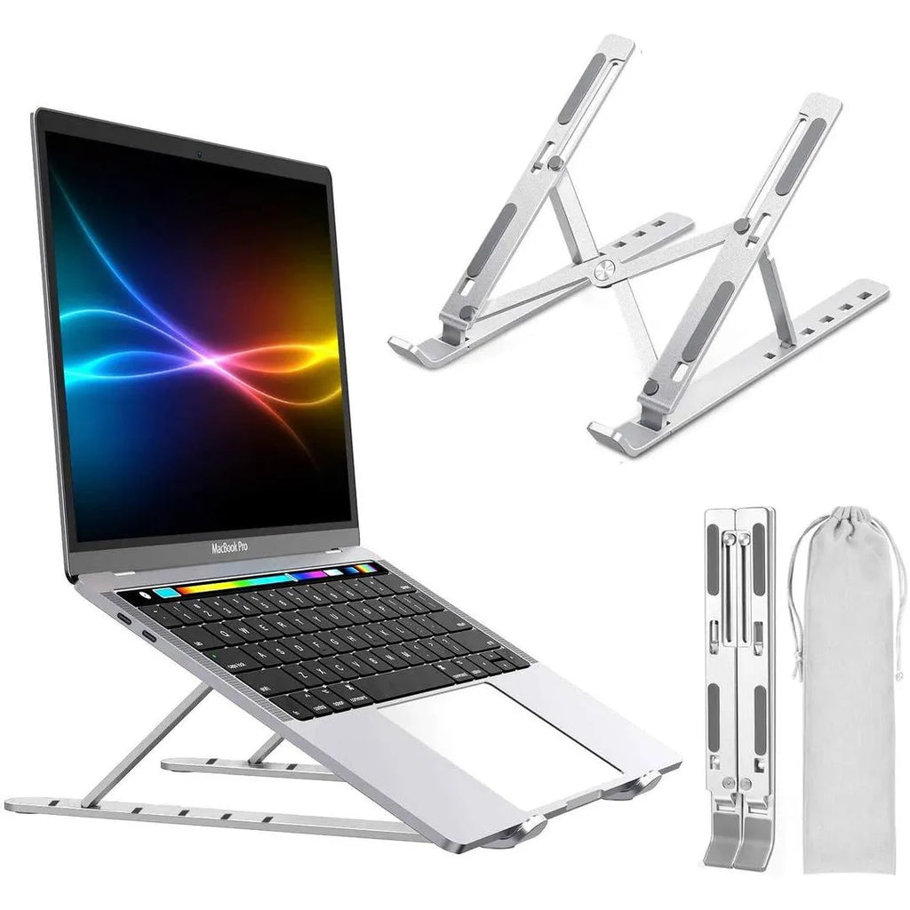 Foldable Aluminium Laptop Stand – Portable Laptop Holder for Desk & Travel