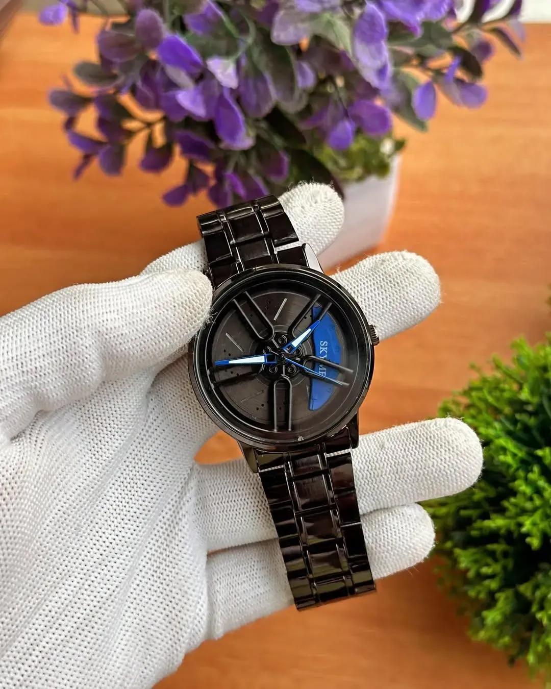 Stainless steel spinning watch for Mens & Womens