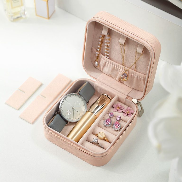 Leather Travel jewellery Box