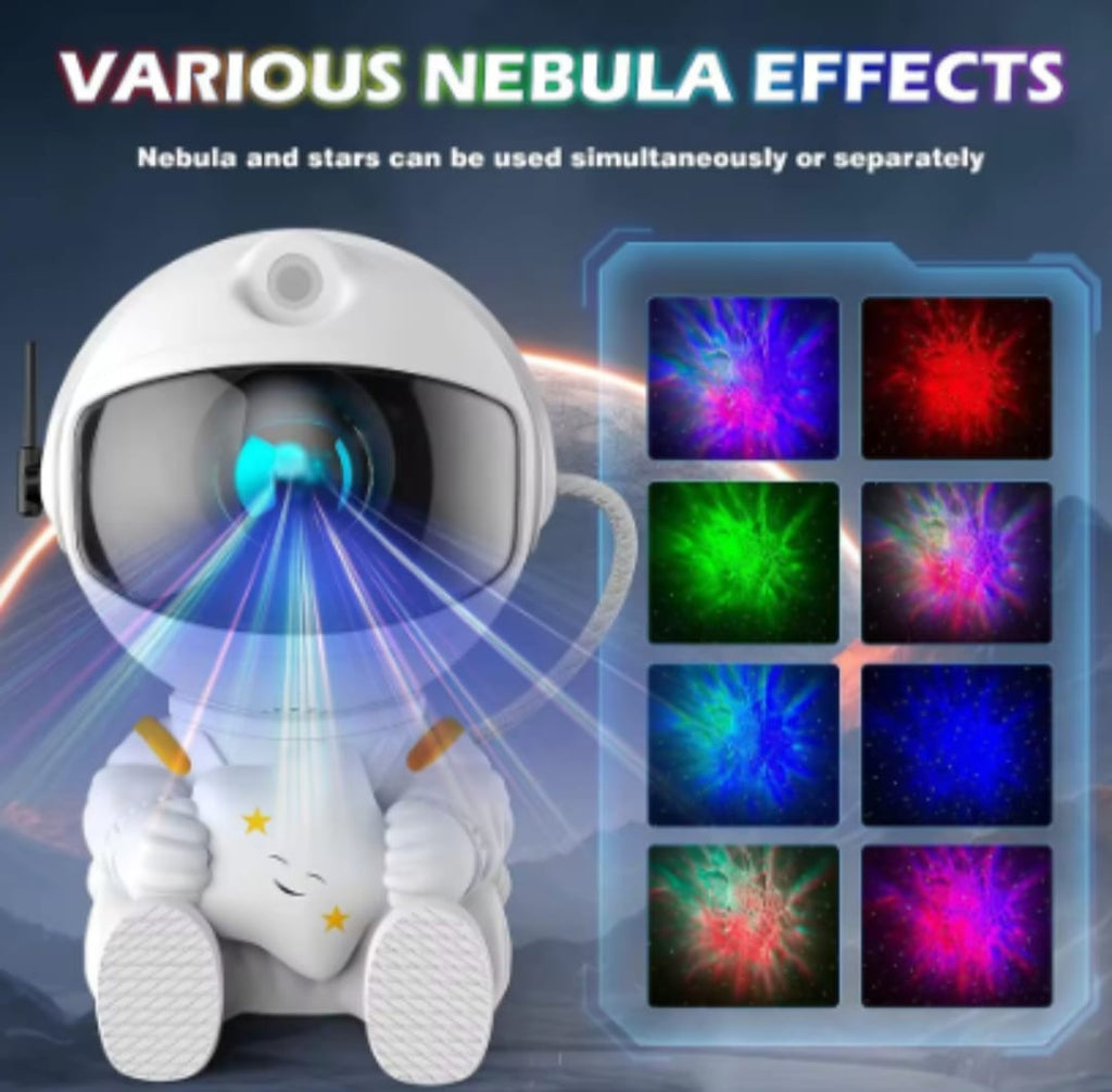 🚀 Astronaut Galaxy Star Projector Night Light 🌌