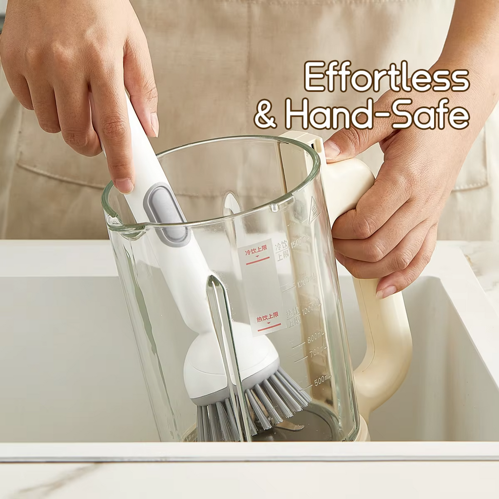 Kitchen Cleaning Brush with Built-in Soap Dispenser