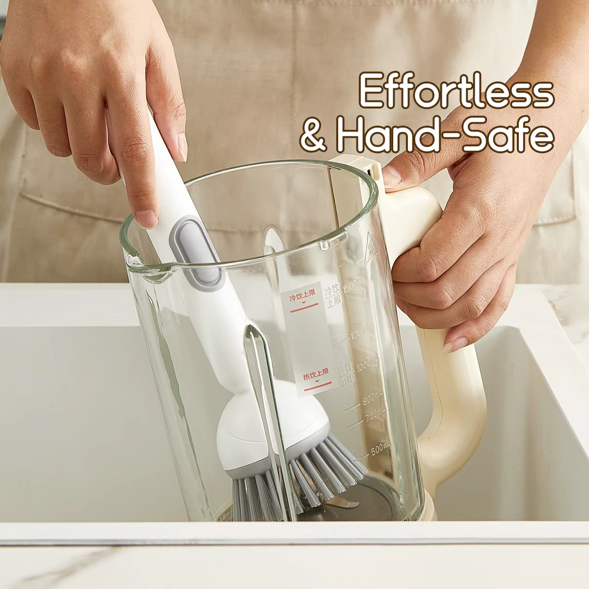 Kitchen Cleaning Brush with Built-in Soap Dispenser
