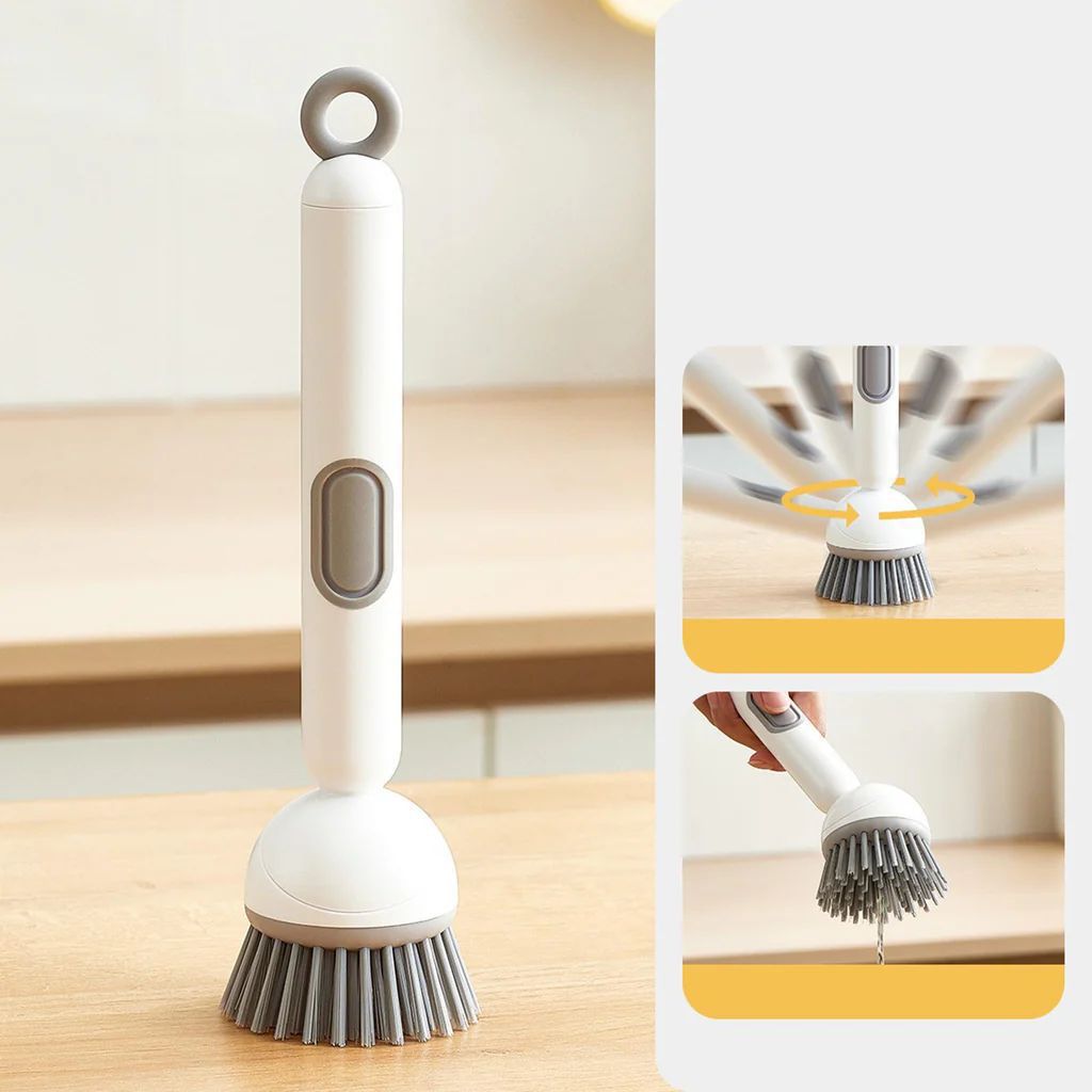 Kitchen Cleaning Brush with Built-in Soap Dispenser