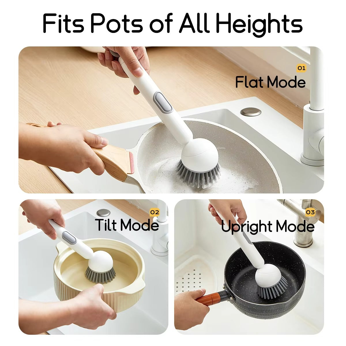Kitchen Cleaning Brush with Built-in Soap Dispenser
