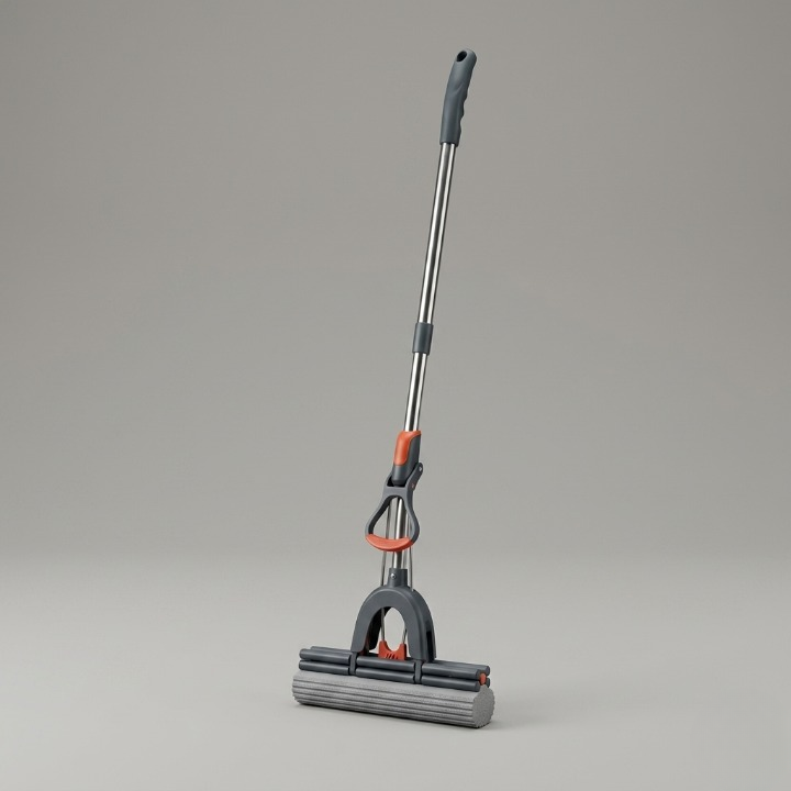 Self-Squeeze Sponge Mop | 42" Hands-Free Floor Cleaning Mop