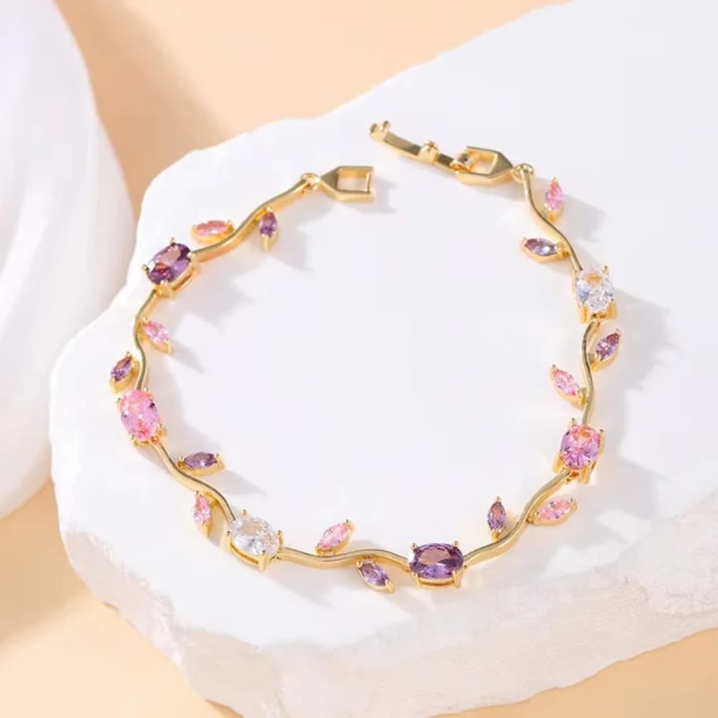 Elegent tulip bracelet for women - premium stainless steel floral jewellery