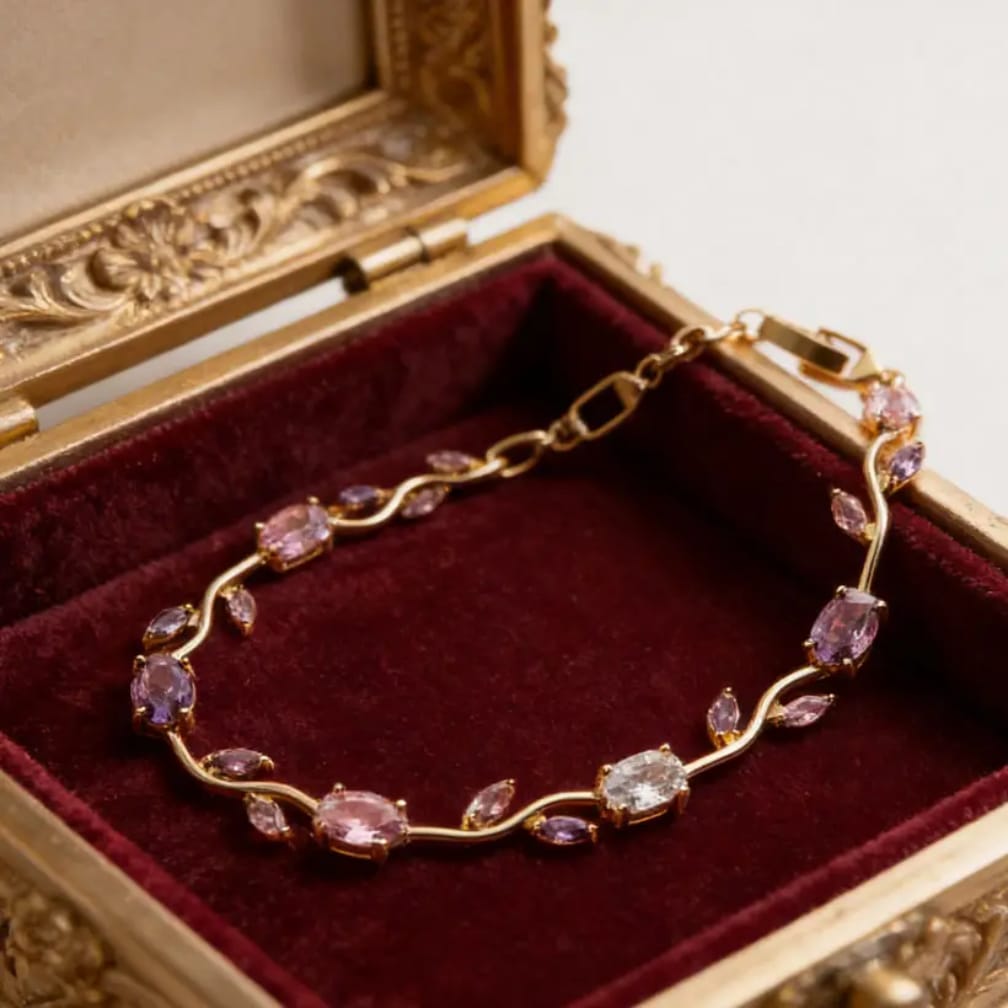 Elegent tulip bracelet for women - premium stainless steel floral jewellery