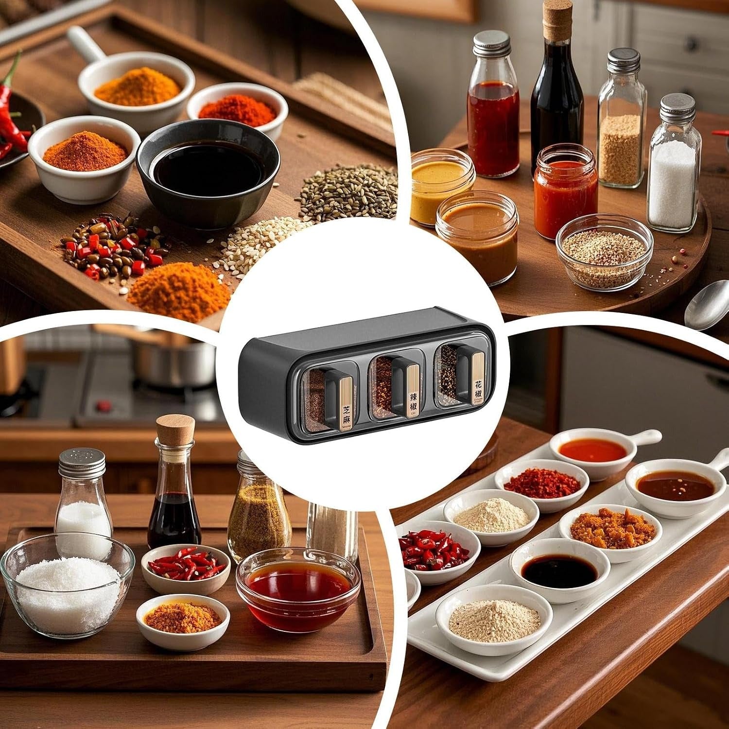 Wall Mounted Seasoning Box | Space Saving Kitchen Spice Organizer