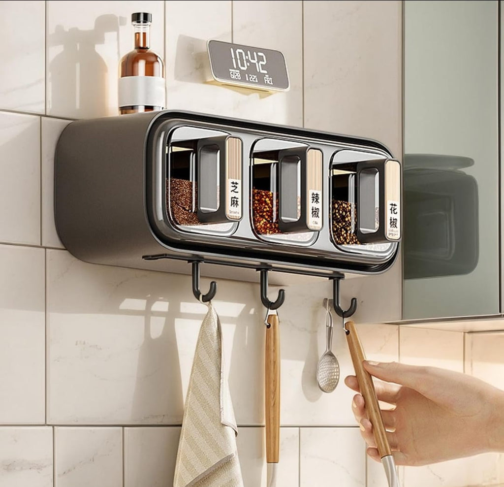 Wall Mounted Seasoning Box | Space Saving Kitchen Spice Organizer